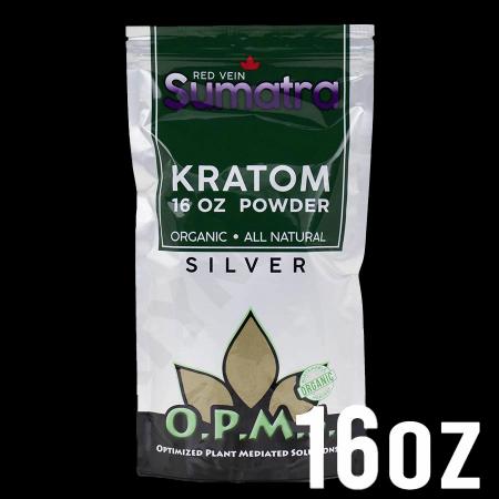 OPMS SILVER KRATOM Powder 16oz