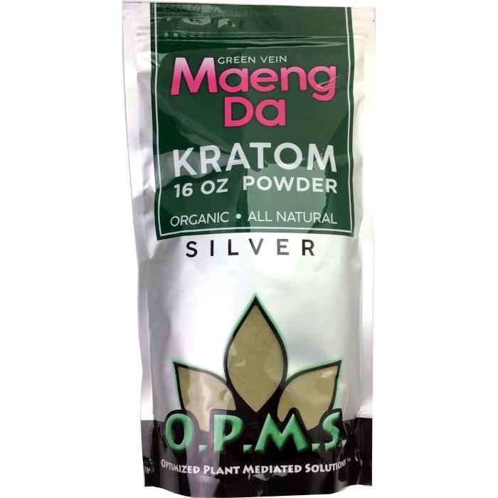 OPMS SILVER KRATOM Powder 16oz