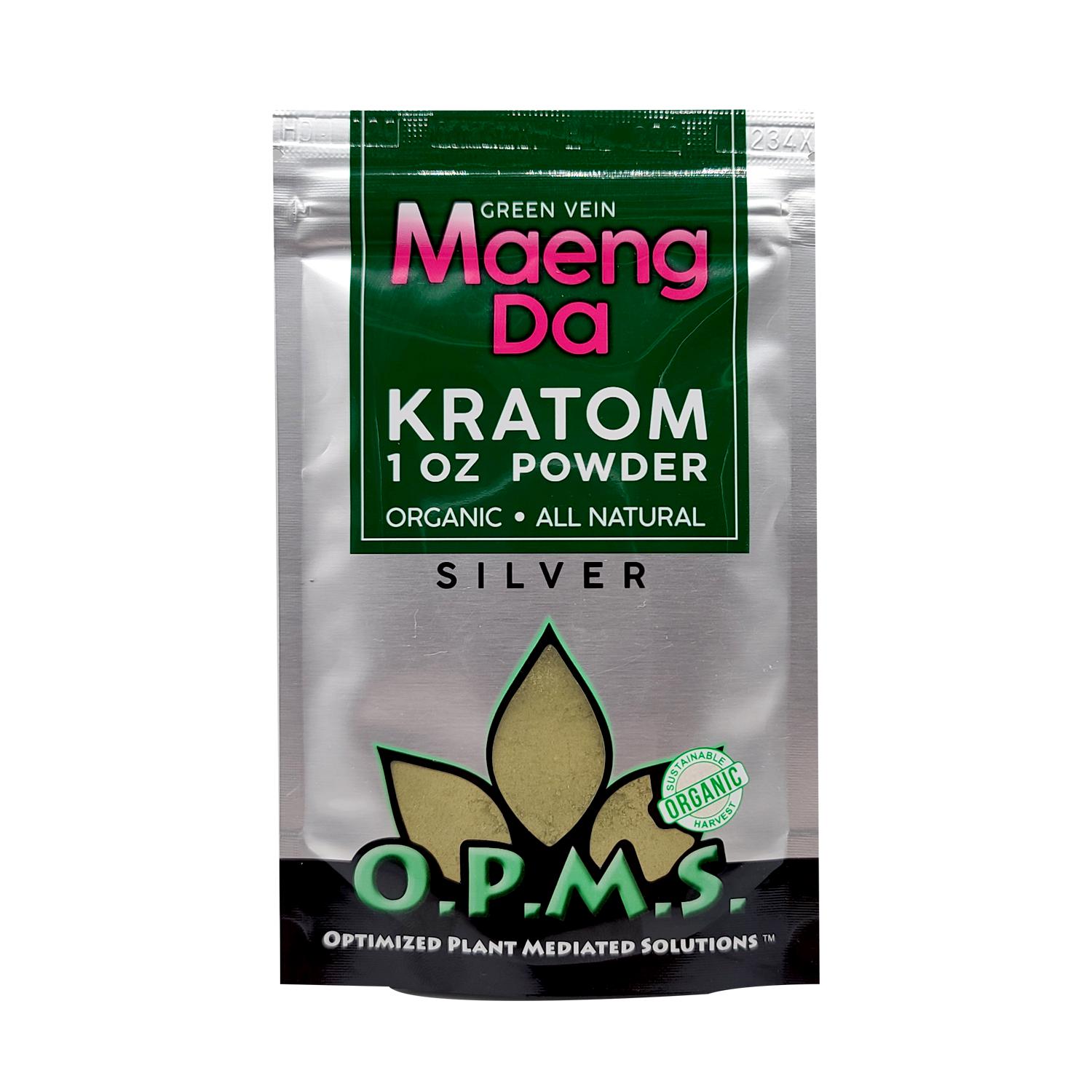 OPMS SILVER KRATOM POWDER 1oz