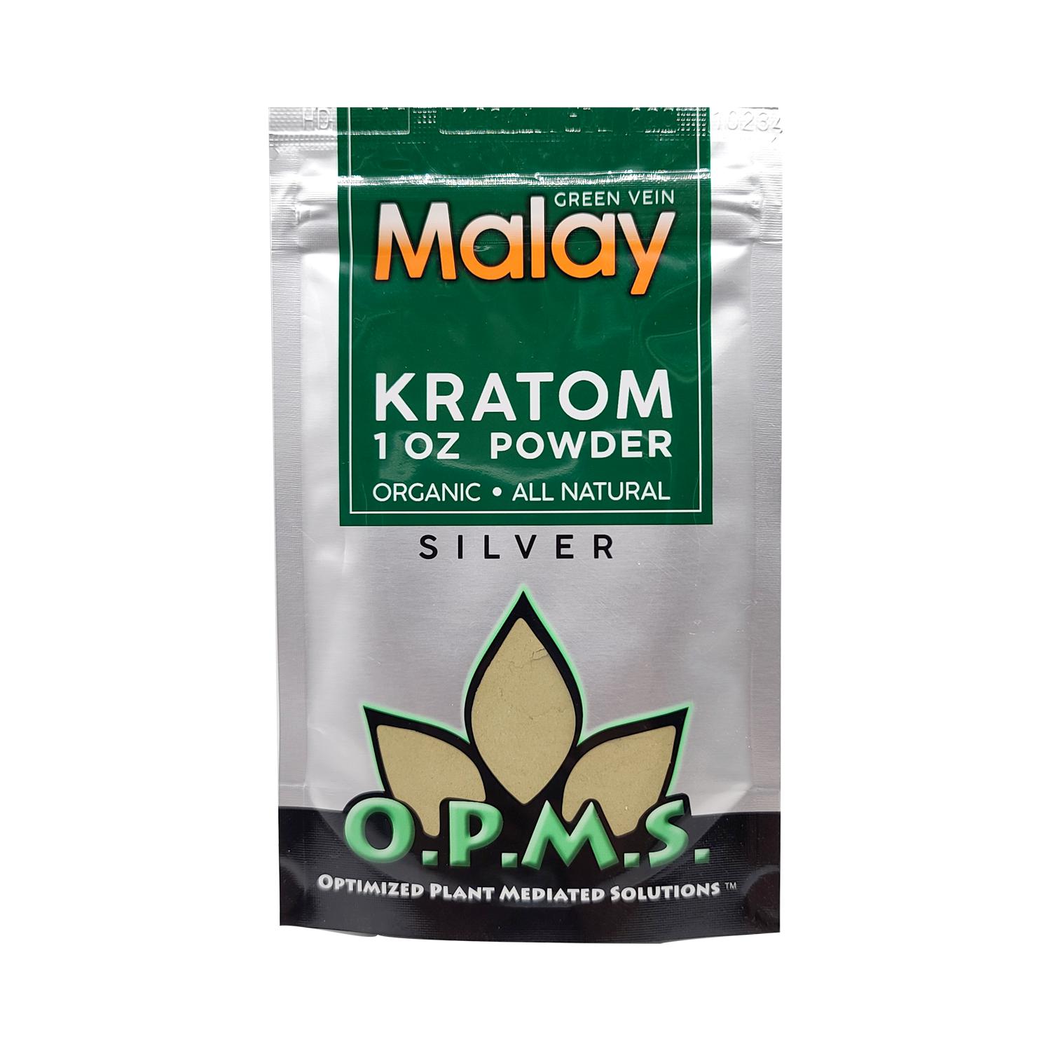 OPMS SILVER KRATOM POWDER 1oz