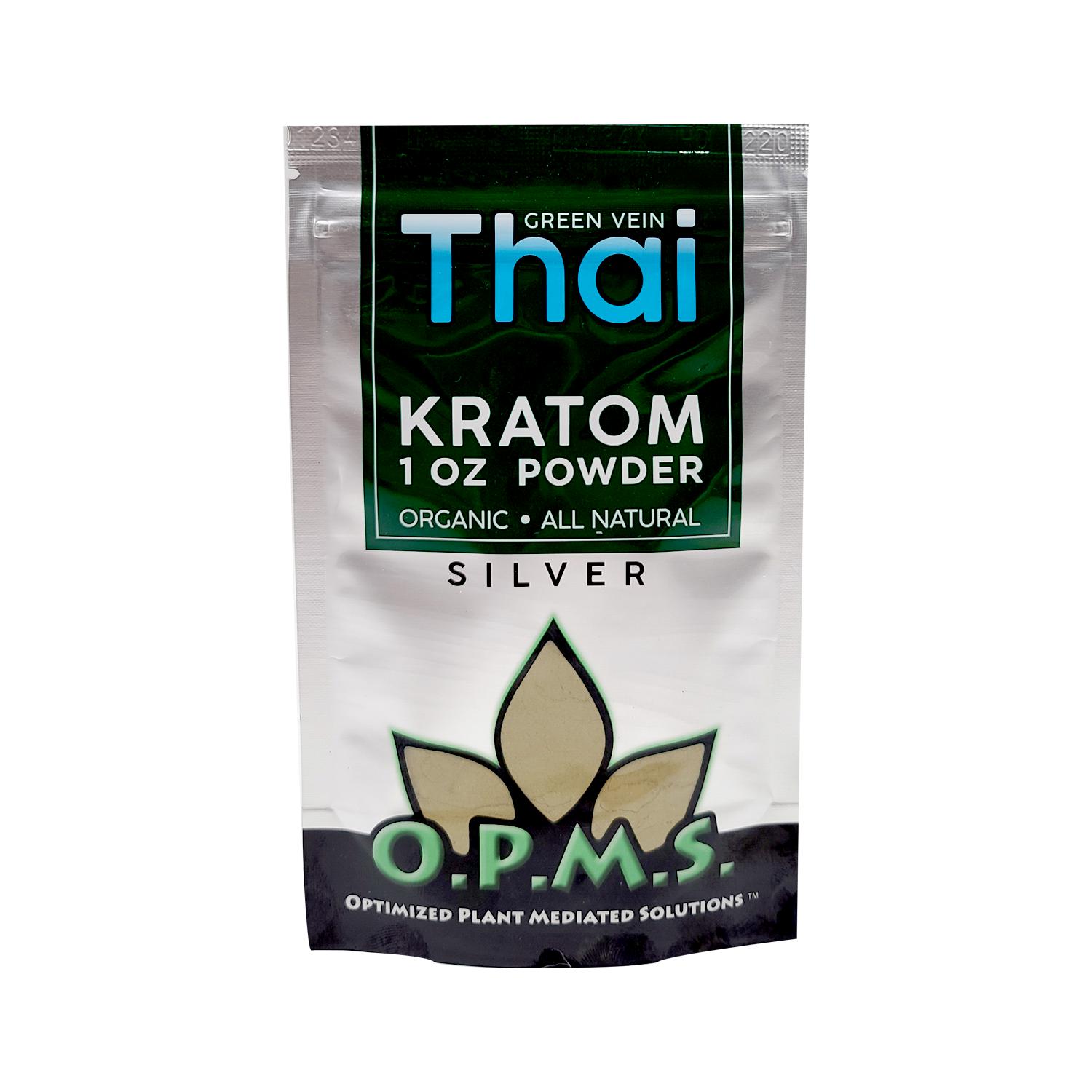 OPMS SILVER KRATOM POWDER 1oz