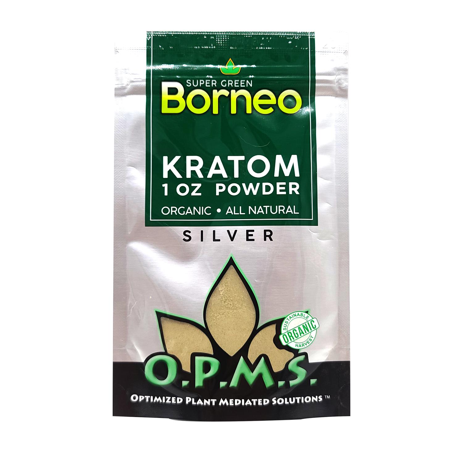 OPMS SILVER KRATOM POWDER 1oz