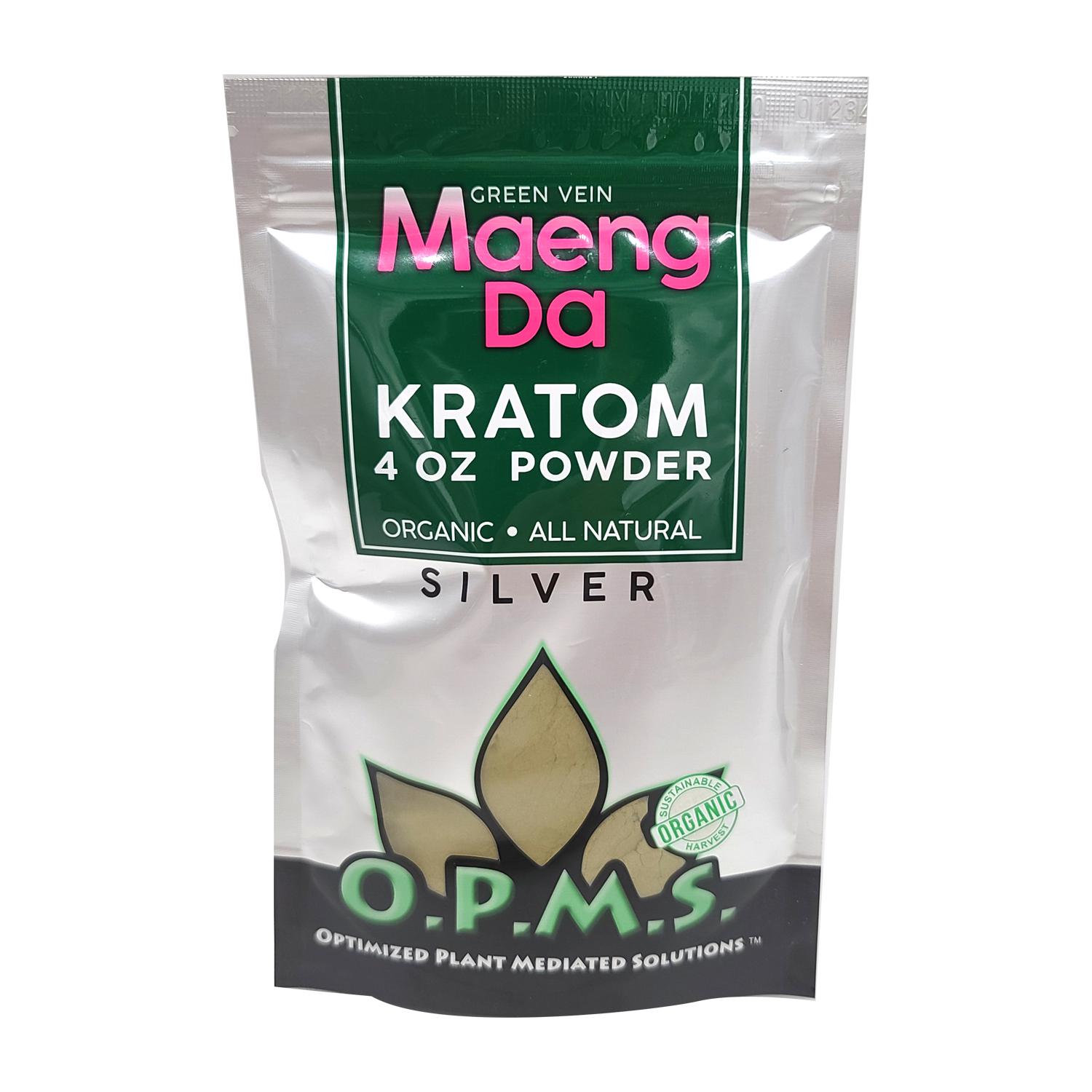 OPMS SILVER KRATOM POWDER 4oz