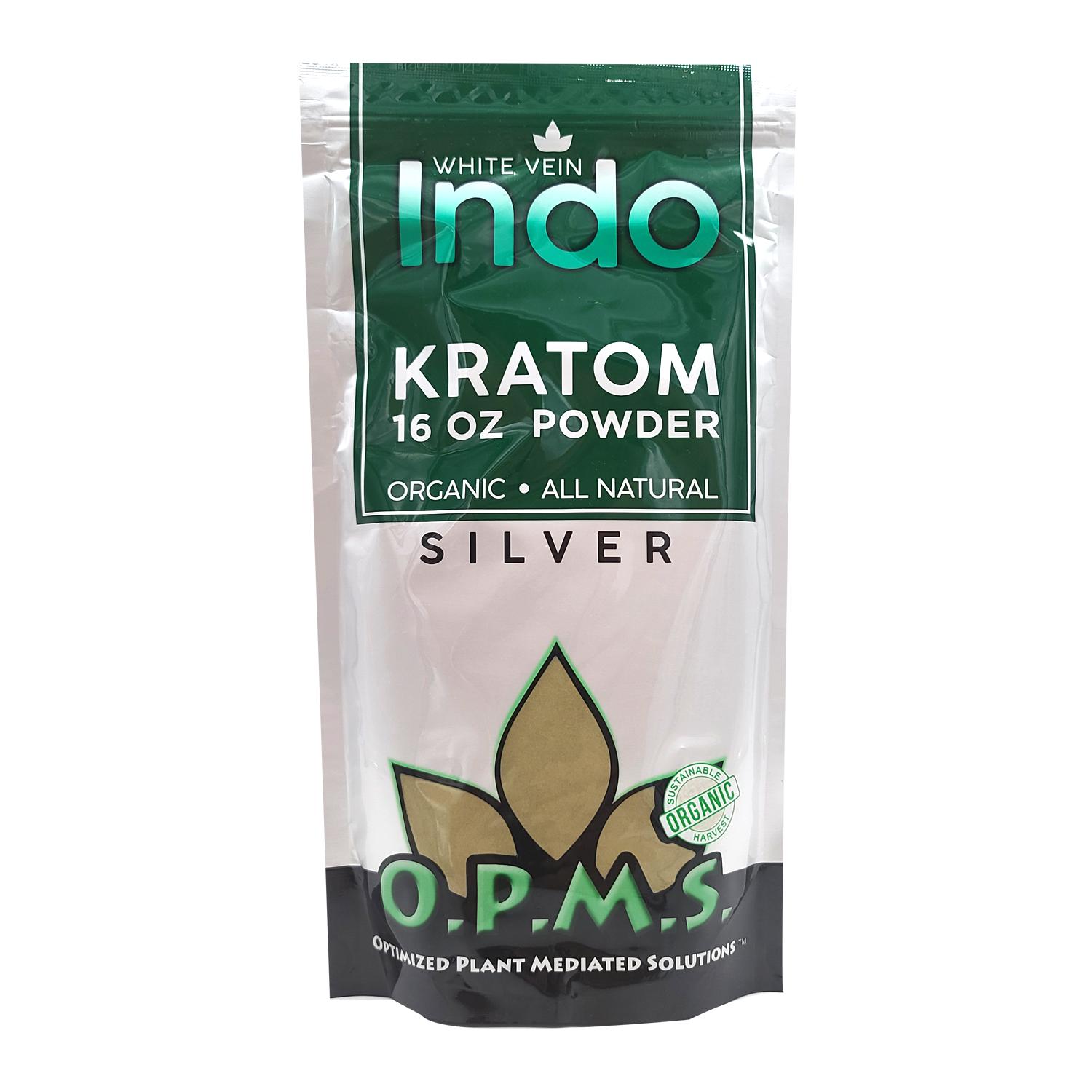 OPMS SILVER KRATOM Powder 16oz