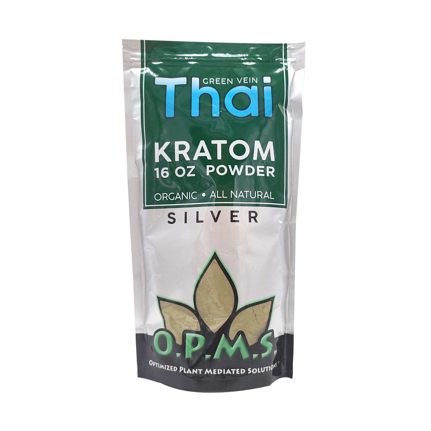 OPMS SILVER KRATOM Powder 16oz