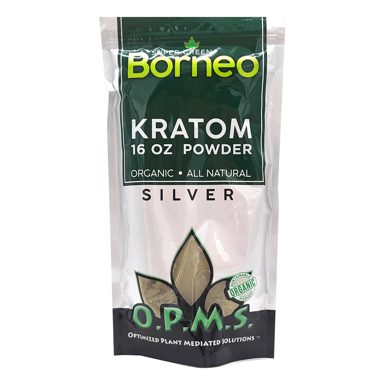 OPMS SILVER KRATOM Powder 16oz