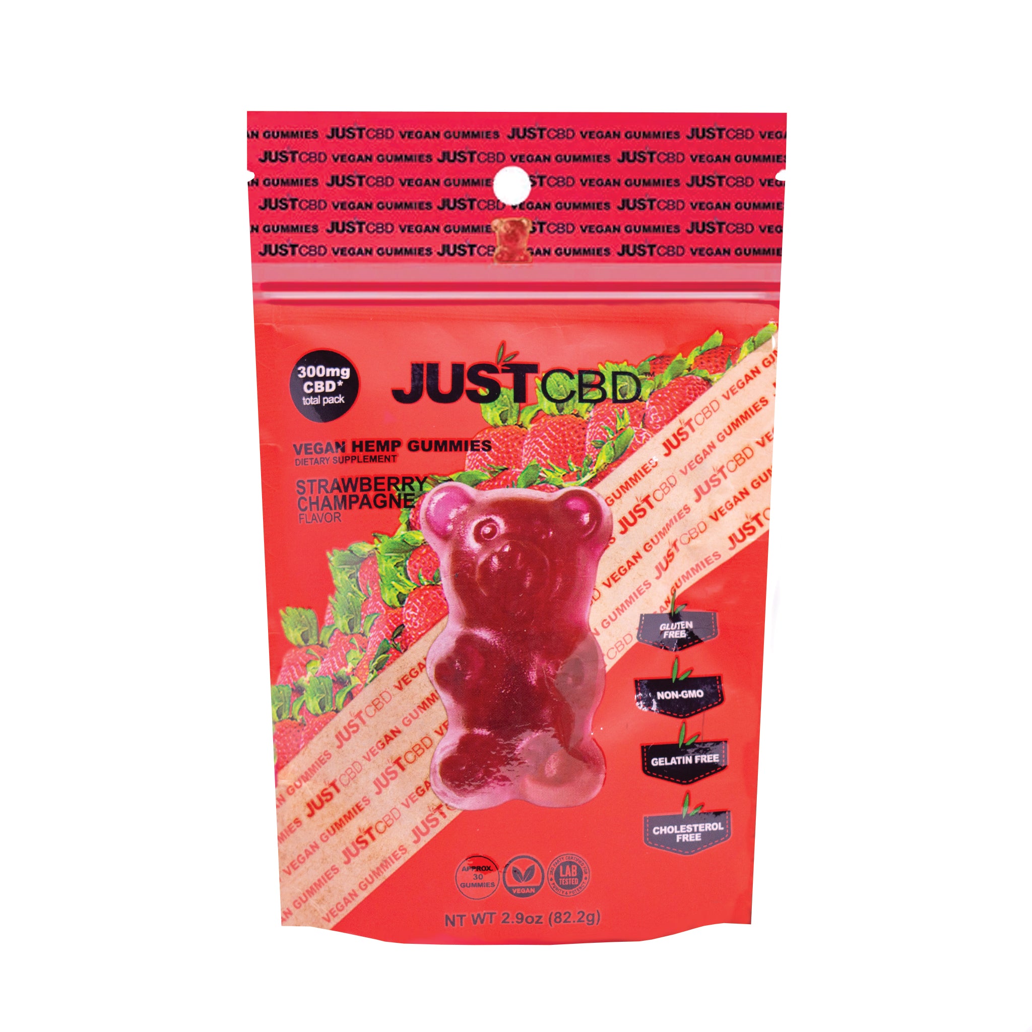 JUST CBD GUMMIES VEGAN 300MG 12/BOX