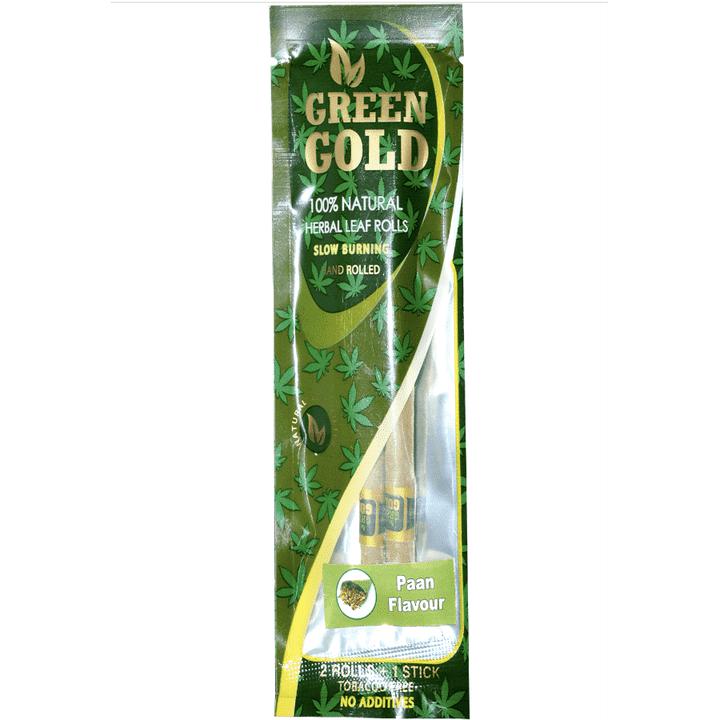 Green Gold Leaf Cones