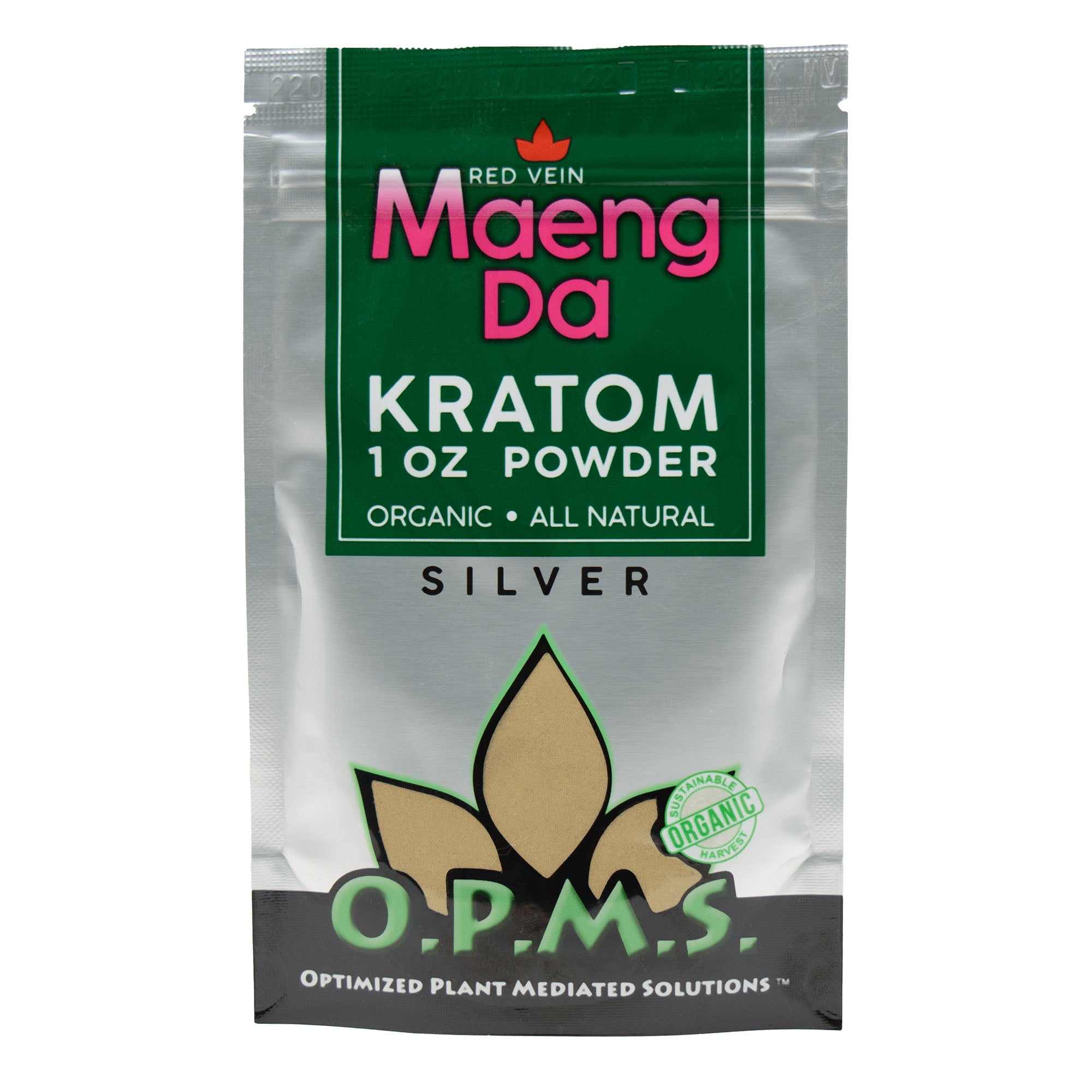 OPMS SILVER KRATOM POWDER 1oz