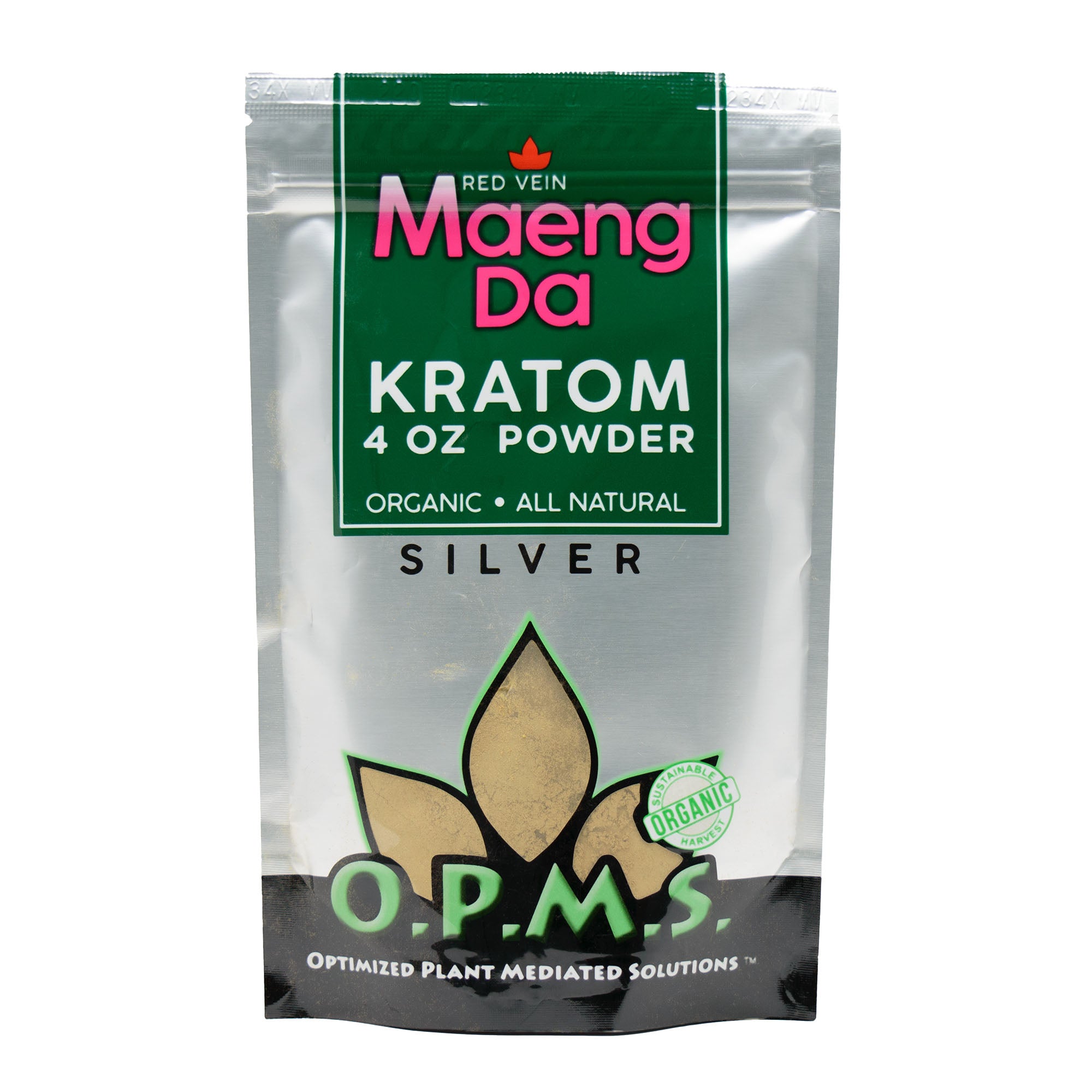 OPMS SILVER KRATOM POWDER 4oz