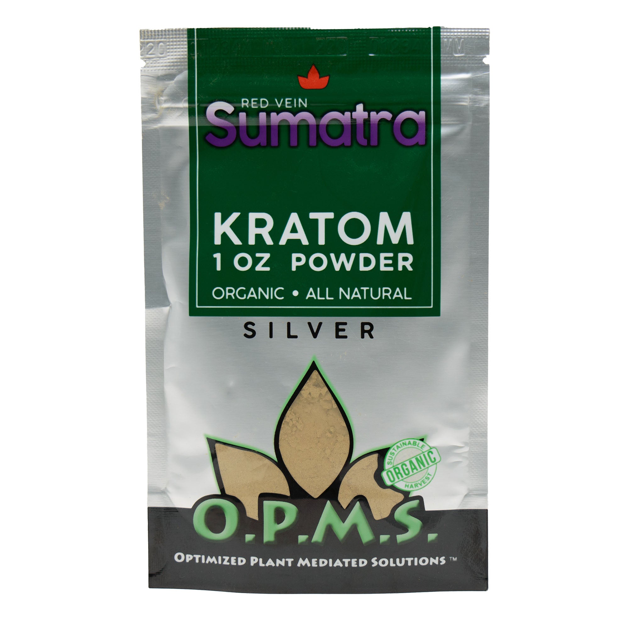 OPMS SILVER KRATOM POWDER 1oz